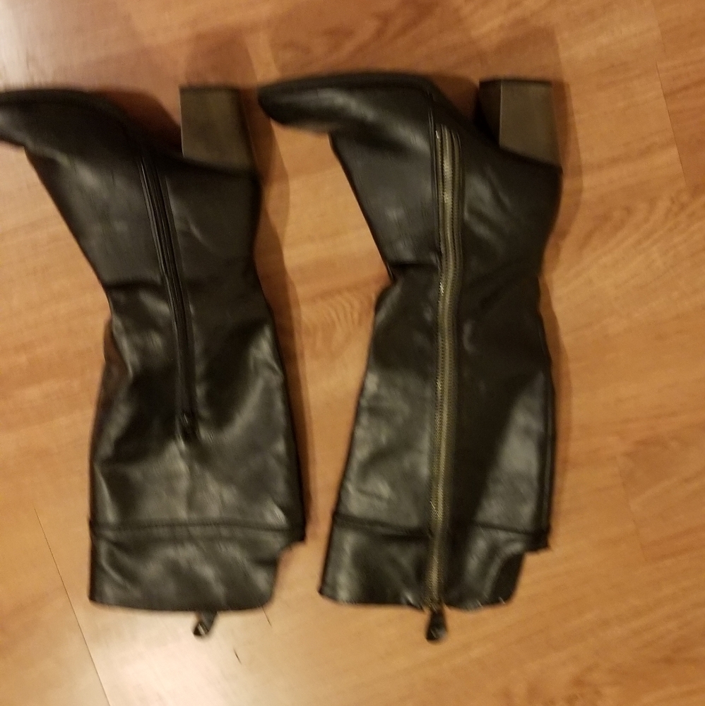 Black girls/women's [sz5] knee high cowboy style